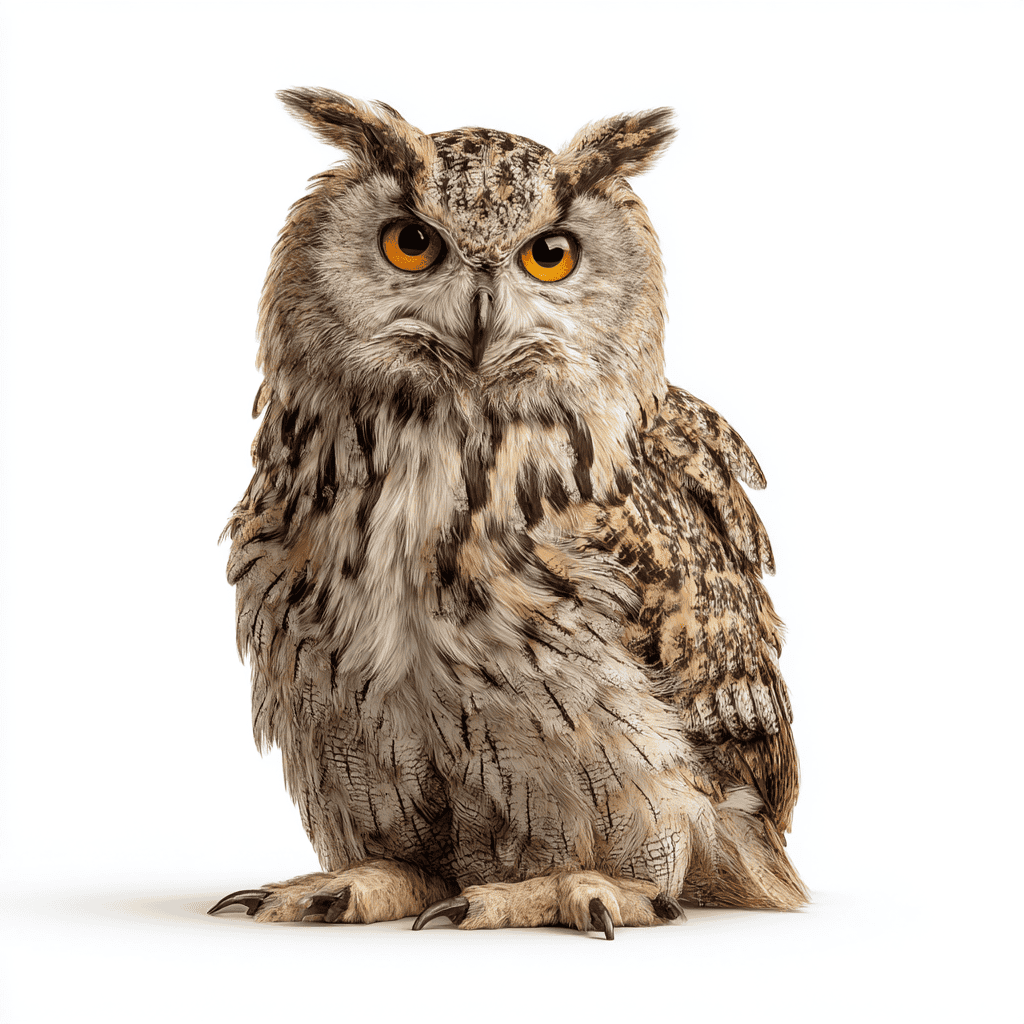 Modell einer Eule, Symbol für Weisheit und Intelligenz, digital erstellt.